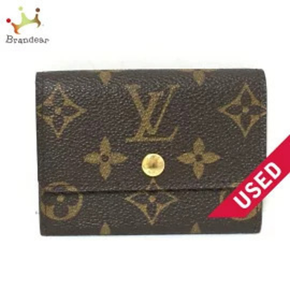LOUIS VUITTON Porte Monnaie Plat coin case Wallet Monogram Canvas